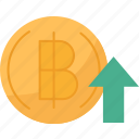 bitcoin, up, price, cryptocurrency, trading