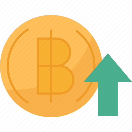 Bitcoin, up, price, cryptocurrency, trading icon - Download on Iconfinder