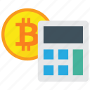 bitcoin, calculator, cryptocurrency