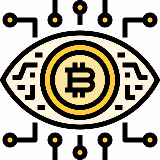 Bitcoin, coin, cryptocurrency, currency, eye, robotics, technology icon - Download on Iconfinder