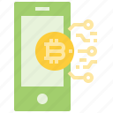 bitcoin, blockchain, coin, cryptocurrency, currency, digital, smartphone