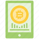 bitcoin, coin, cryptocurrency, currency, digital, tablet, technology