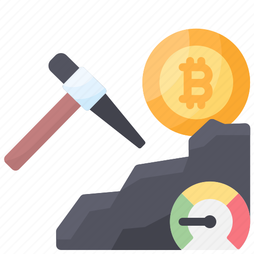Bitcoin, cryptocurrency, easy, mining, pickaxe icon - Download on Iconfinder