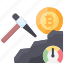 bitcoin, cryptocurrency, medium, mining, pickaxe 