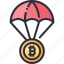 airdrop, bitcoin, currency, digital, money 