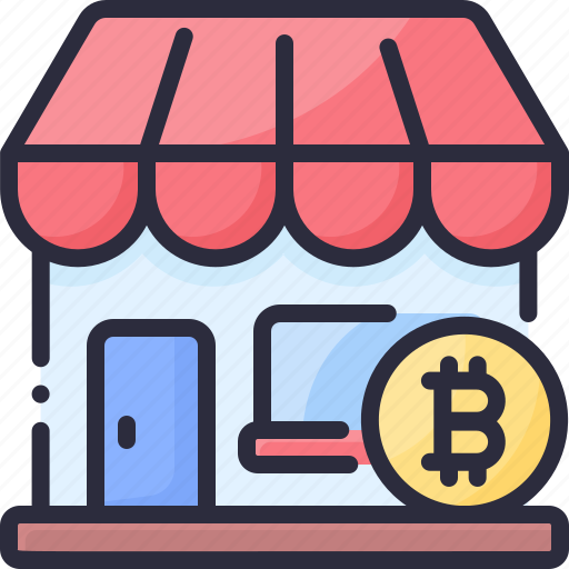 Bitcoin, blockchain, cryptocurrency, shop, store icon - Download on Iconfinder