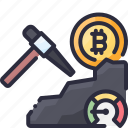 bitcoin, cryptocurrency, easy, mining, pickaxe