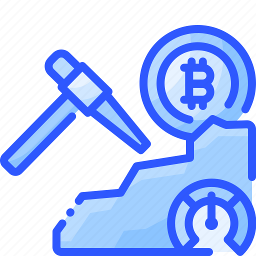 Bitcoin, cryptocurrency, medium, mining, pickaxe icon - Download on Iconfinder