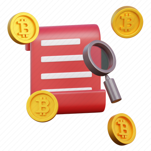 Bitcoin, report 3D illustration - Download on Iconfinder