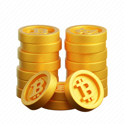 Bitcoins, cryptocurrency, blockchain, money, currency, transfer, bitcoin 3D illustration - Download on Iconfinder