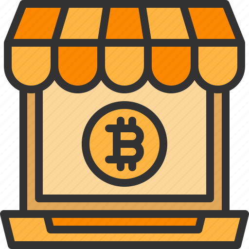 Bitcoin, cryptocurrency, laptop, online, shopping, store icon - Download on Iconfinder