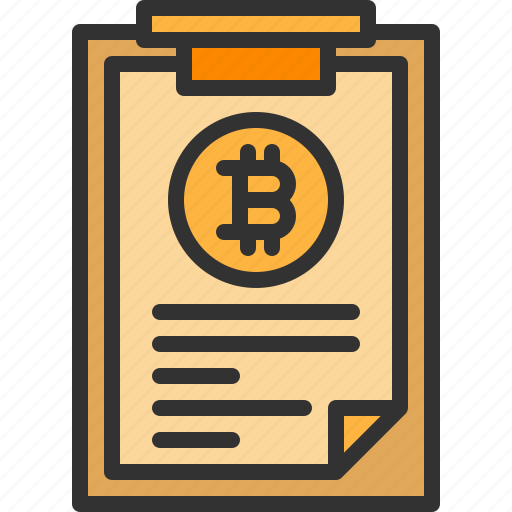 Bitcoin, clipboard, cryptocurrency, file, list icon - Download on Iconfinder