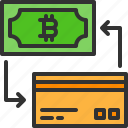 bitcoin, card, credit, cryptocurrency, exchange, money