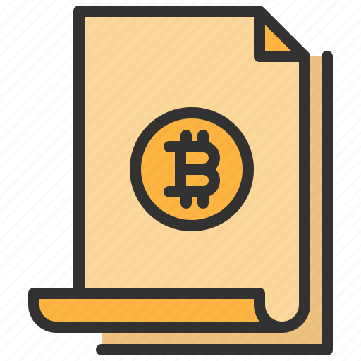 Bitcoin, blockchain, cryptocurrency, document, file icon - Download on Iconfinder