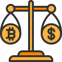 balance, bitcoin, cryptocurrency, dollar, law