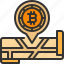 bitcoin, cryptocurrency, location, map, pin 