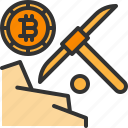 axe, bitcoin, cryptocurrency, mining