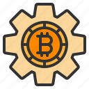 bitcoin, cryptocurrency, gear, payment, setting