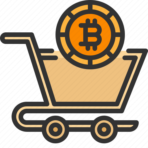 Bitcoin, cart, cryptocurrency, shopping, trolley icon - Download on Iconfinder