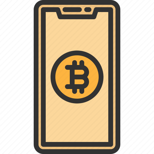 Bitcoin, cryptocurrency, mobile, phone, smartphone icon - Download on Iconfinder