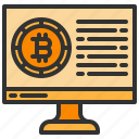 bitcoin, cryptocurrency, monitor, screen, tv