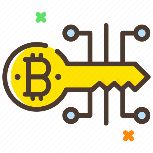 Bitcoin, cryptocurrency, digital key, encryption icon - Download on Iconfinder