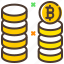 bitcoin, coin stack, compare, cryptocurrency, market value 