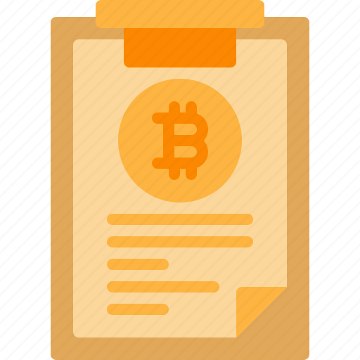 Bitcoin, clipboard, cryptocurrency, file, list icon - Download on Iconfinder