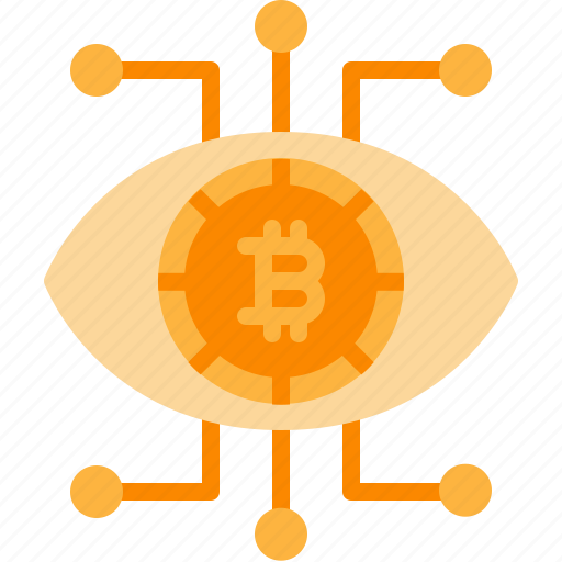 Bitcoin, cryptocurrency, eye, target, view icon - Download on Iconfinder