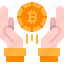 bitcoin, cryptocurrency, hand, payment, save 