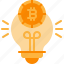 bitcoin, bulb, cryptocurrency, idea, lamp 