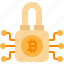 bitcoin, cryptocurrency, locked, padlock 