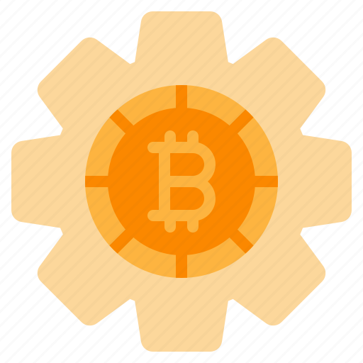 Bitcoin, cryptocurrency, gear, payment, setting icon - Download on Iconfinder