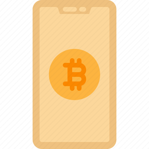 Bitcoin, cryptocurrency, mobile, phone, smartphone icon - Download on Iconfinder