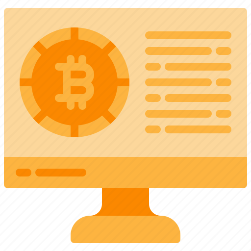 Bitcoin, cryptocurrency, monitor, screen, tv icon - Download on Iconfinder