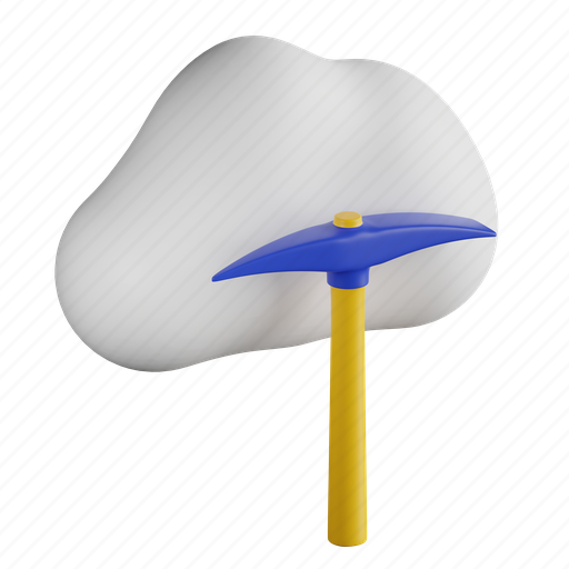 Cloud, coin, digital, pickaxe, bitcoin, cryptocurrency, mining icon - Download on Iconfinder