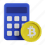 bitcoin, calculator, currency, business, banking, financial, crypto 