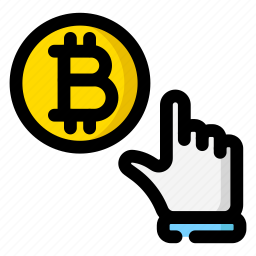 Bitcoin, click, cursor, pointer, claim icon - Download on Iconfinder