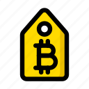 accept, bitcoin, cryptocurrency, label, tag 