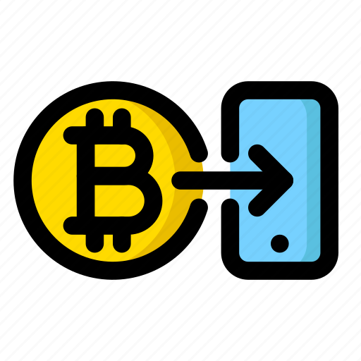 Bitcoin, cryptocurrency, mobile, wallet, phone, app icon - Download on Iconfinder