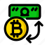 bitcoin, convert, cryptocurrency, dollar, exchange, swap, crypto 