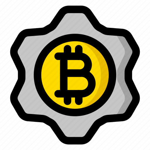 Bitcoin, gear, tech, technology, cryptocurrency, crypto icon - Download on Iconfinder