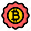 bitcoin, coupon, cryptocurrency, discount, label, tag 