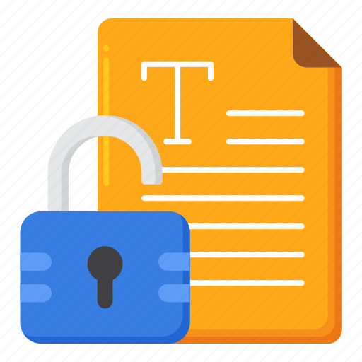 Decryption, text, padlock, security icon - Download on Iconfinder
