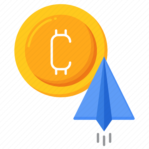 Send, crypto, currency, digital icon - Download on Iconfinder