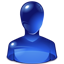personal, man, user, head, blue user png 
