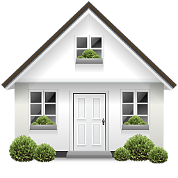 Bushes, door, home, house, parcel icon - Free download