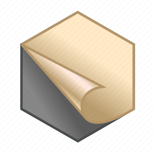 Cube, hex, hexagonal, page, stick, sticker, they stick out icon - Download on Iconfinder