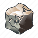 block, broken, crack, cube, rupture, shattered, stone