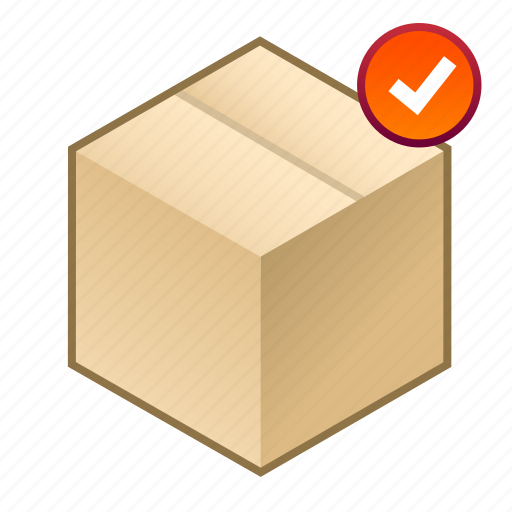 Accepted, added, box, cube, pack, parcel, shipment icon - Download on Iconfinder